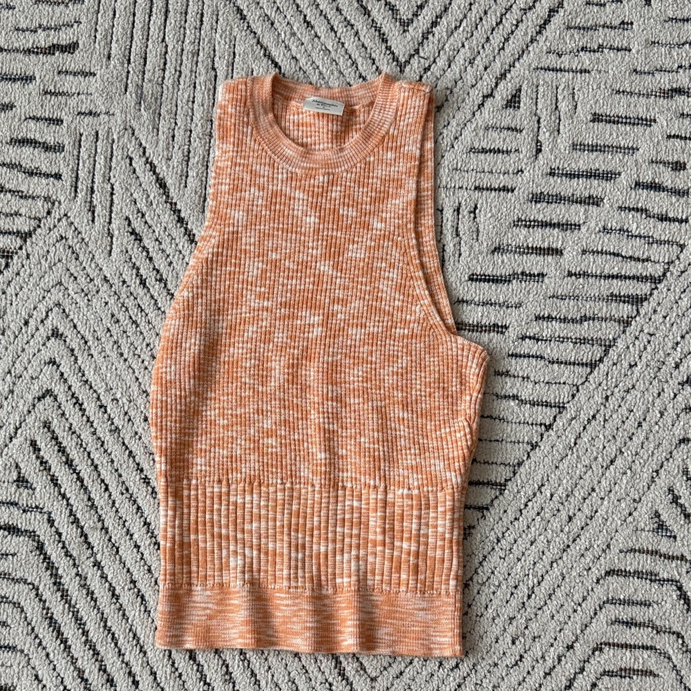 A&F Orange Sleeveless Knit Top